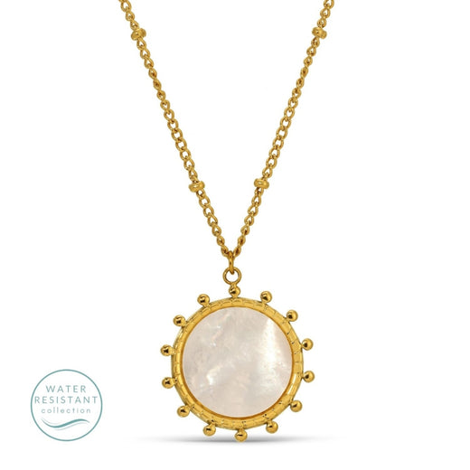 Round Accented Pendant Necklace