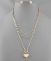 Heart Charm Chain Layer Necklace