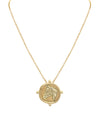 Embossed Coin Horse Pendant Necklace