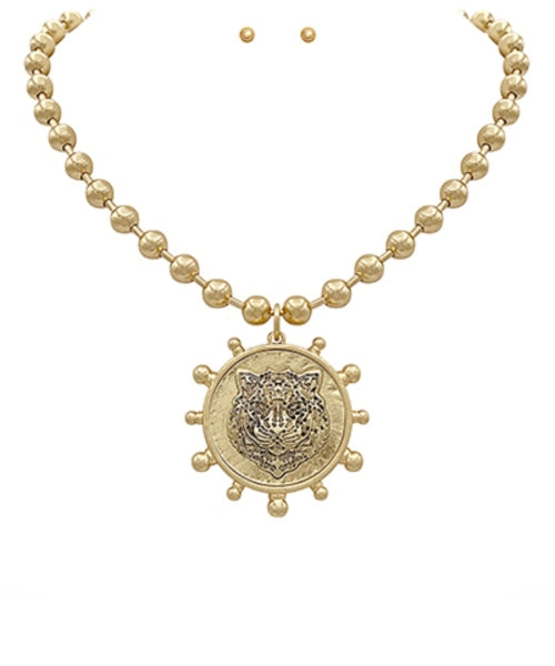Tiger Coin Necklace
