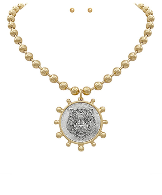 Tiger Coin Necklace