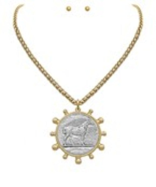 Horse Coin Necklace