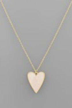 Heart Shell Pendant Necklace