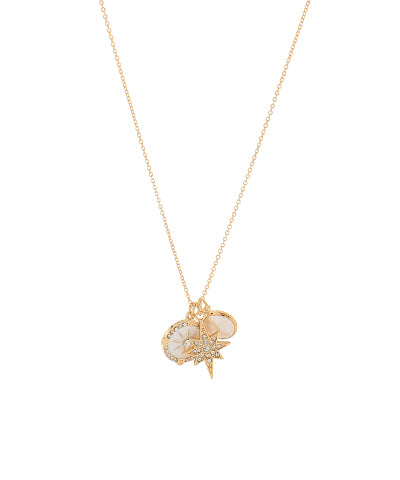 Starburst & Pearl Pendant Necklace