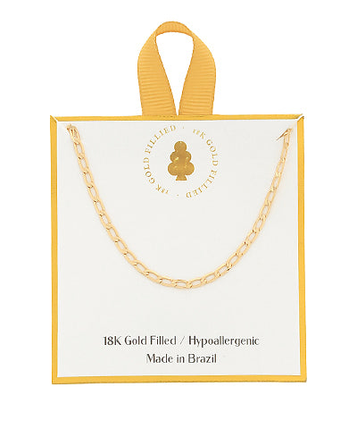 Necklace - 16” 18kGF Linked Oval Chain