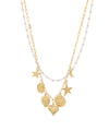 Heart & Multi Charm Layered Necklace
