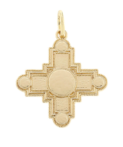 Byzantine Cross Metal Charm