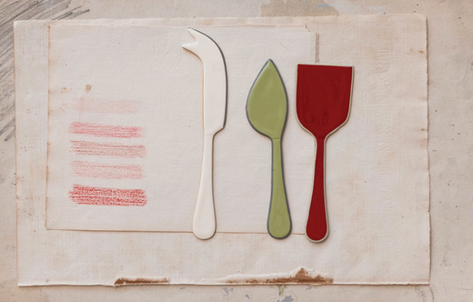 Enameled Stainless Steel Cheese Servers