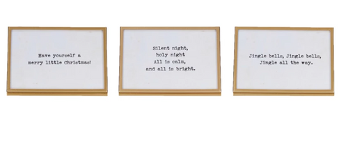 Holiday Gold Framed Easel Sayings