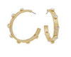 Crystal Station Textured Open Hoops
