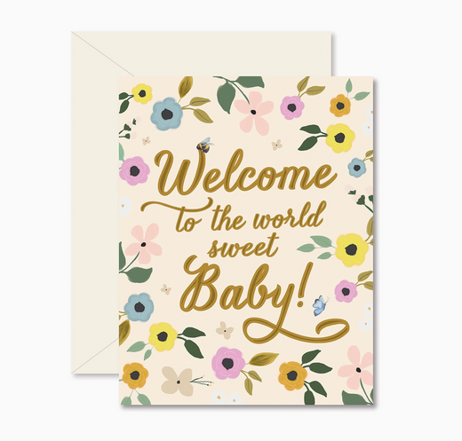 Welcome Sweet Baby Greeting Card