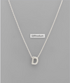 White Gold Dipped Initial Necklace