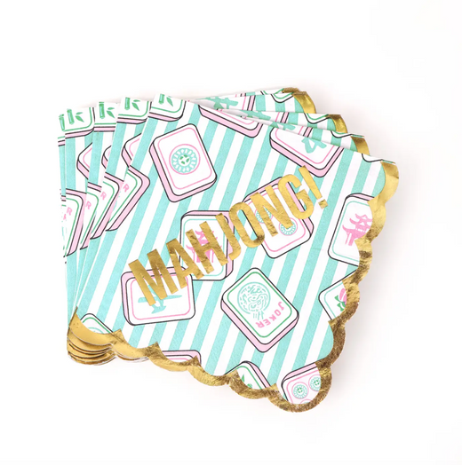 Mahjong Stripe Paper Beverage Napkin Packs