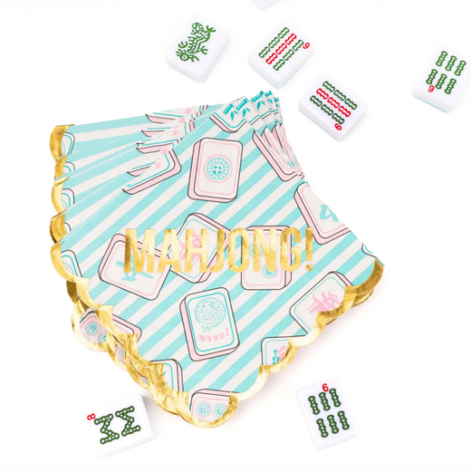 Mahjong Stripe Paper Beverage Napkin Packs