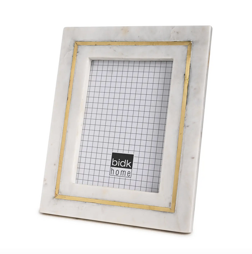 Marble Frame w/ Brass Inlay 4" X 6"