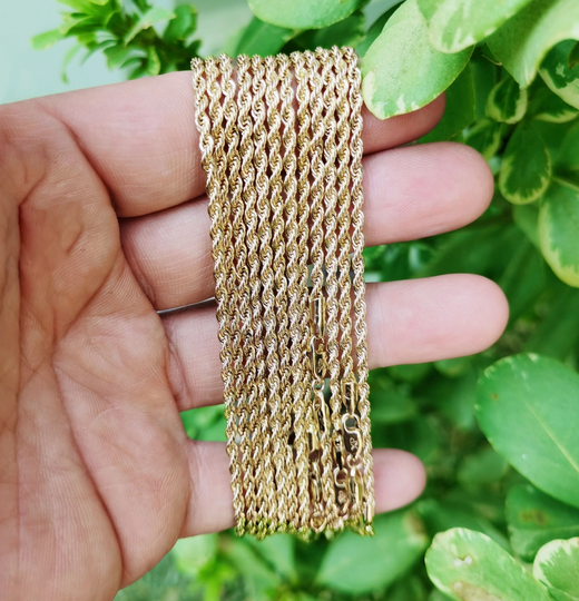 19.5" Dainty Twisted Rope Chain Necklace