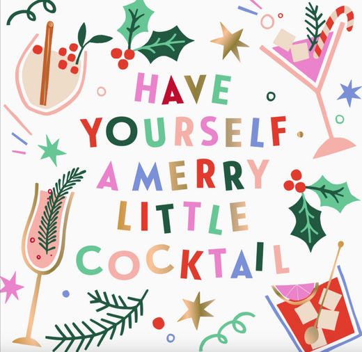 Christmas Napkins | Merry Little Cocktail -