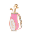 Rhinestone & Pink Golf Bag Pin