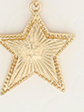 Star Textured Charm