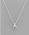 White Gold Dipped Initial Necklace