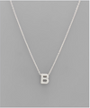 White Gold Dipped Initial Necklace