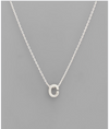 White Gold Dipped Initial Necklace