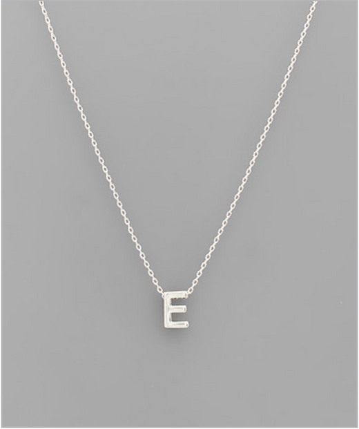 White Gold Dipped Initial Necklace