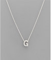 White Gold Dipped Initial Necklace