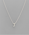 White Gold Dipped Initial Necklace