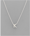 White Gold Dipped Initial Necklace