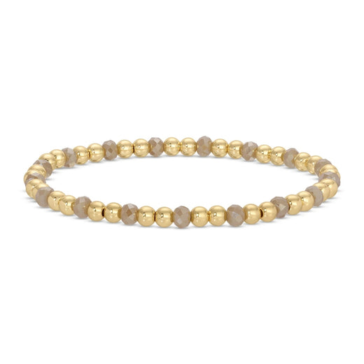 4mm Bead & Crystal Stretch Bracelets