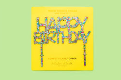 Happy Birthday Colorful Cake Topper