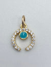 Teal and Crystal Horseshoe