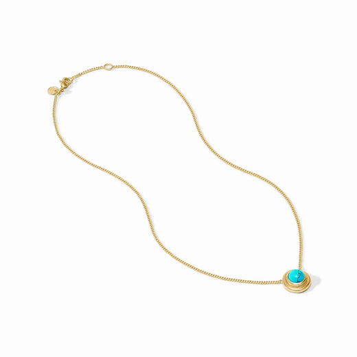 Julie Vos, Wave Stone Delicate Necklace- Turquoise