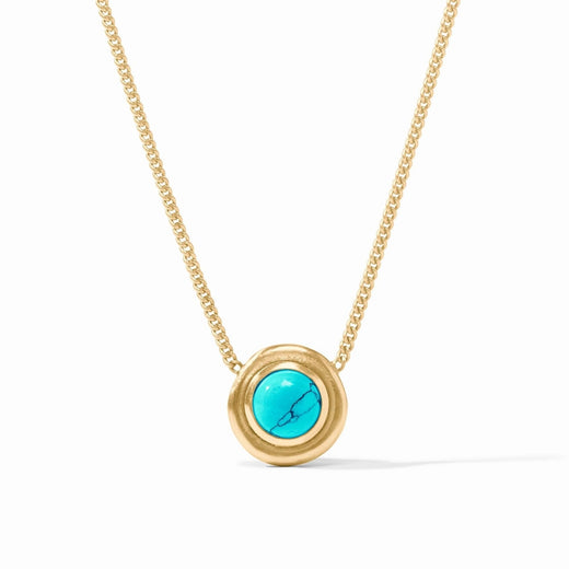 Julie Vos, Wave Stone Delicate Necklace- Turquoise