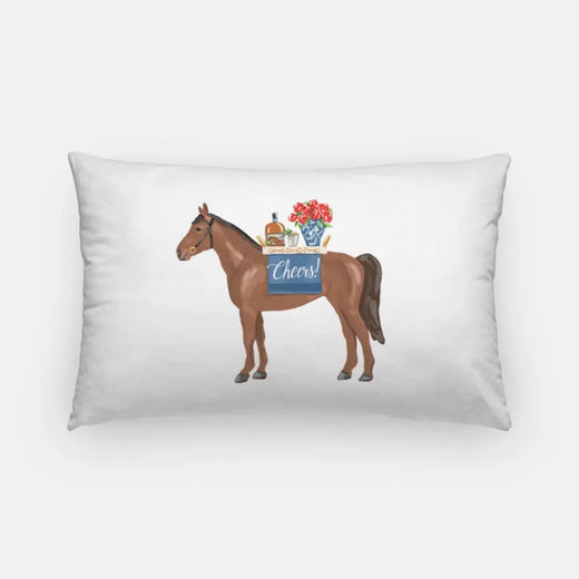 Cheers to Race Day Derby 14"x20" Pillow