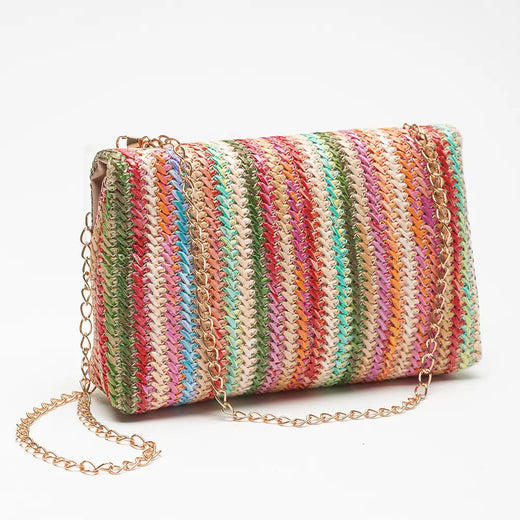Bohemian Woven Gold Chain Shoulder Bag