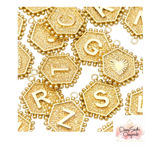 Initial Charms - Letter Gold Coin
