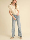 Cropped Pointelle Cardigan Cardigan