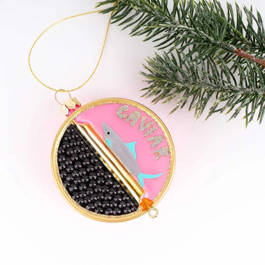 Caviar Boxed Glass Ornament
