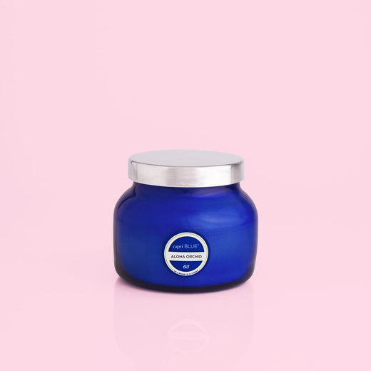 8oz Blue Petite Jar, Aloha Orchid
