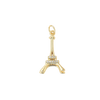 Gold Midnight in Paris with Cubic Zirconia Charm