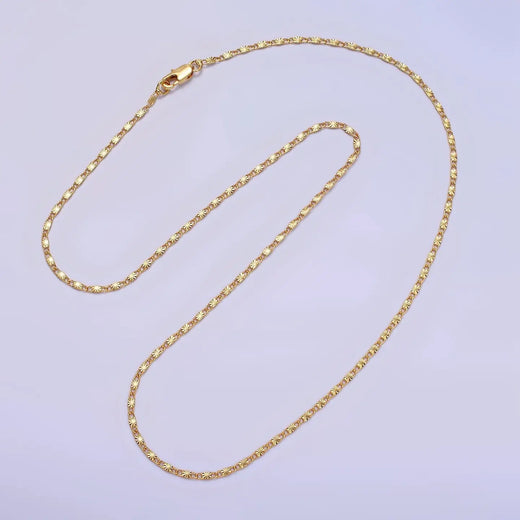 Necklace - 14K GF Sunburst Chain - 19.69'