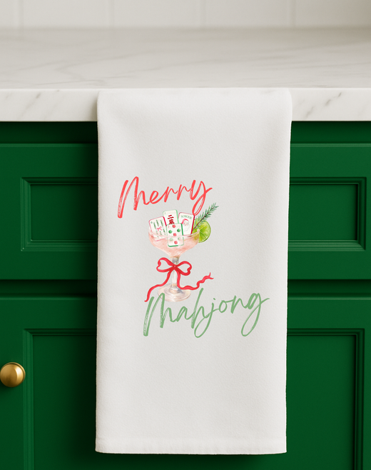 Mahjong Christmas Kitchen Towel