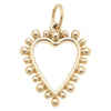 Studded Open Heart Charm