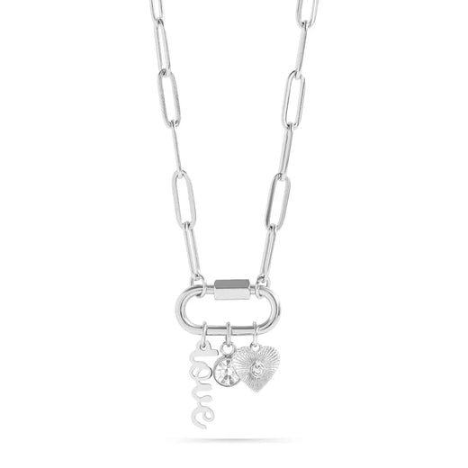 "Love" Paperclip Charm Necklace