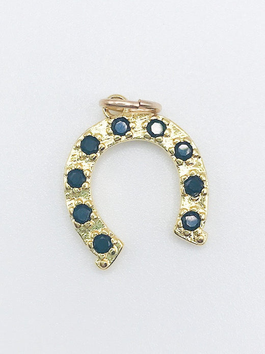 Black Rhinestone Horseshoe