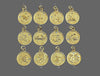 Zodiac Signs On Round Coin Shape Charms