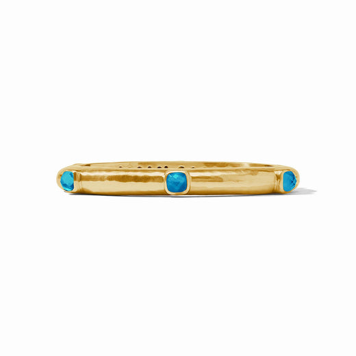 Julie Vos, Catalina Hinge Bangle - Iridescent London Blue