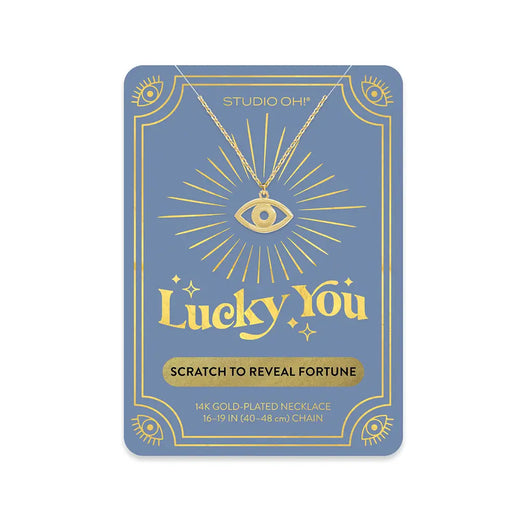 Lucky You Necklace - Horseshoe and Evil Eye